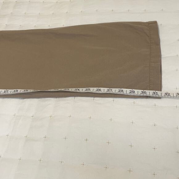 Banana Republic Wide Leg Khaki Pants Women’s 8 Beige Cotton Linen Twill Trousers - Picture 10 of 11